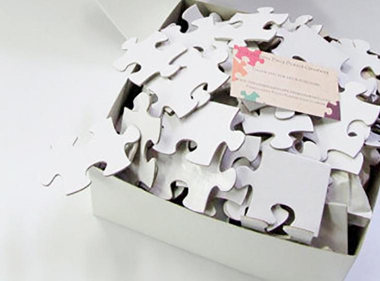 Blank White Puzzle for practice speed puzzling The Missing Piece Puzzle Company