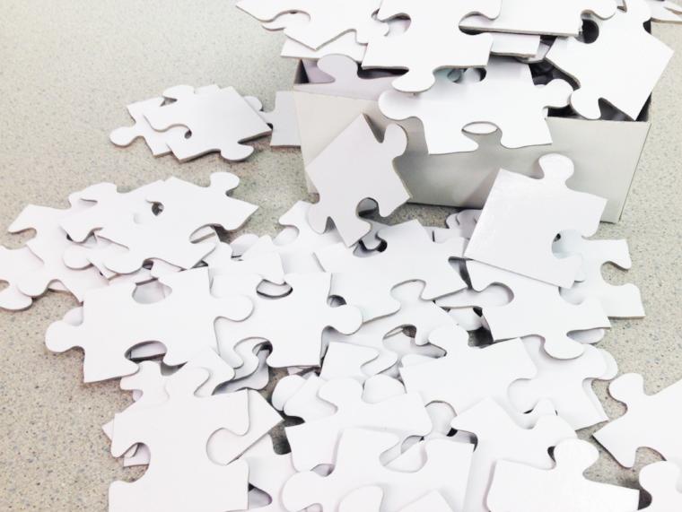 Blank White Puzzle for practice speed puzzling The Missing Piece Puzzle Company