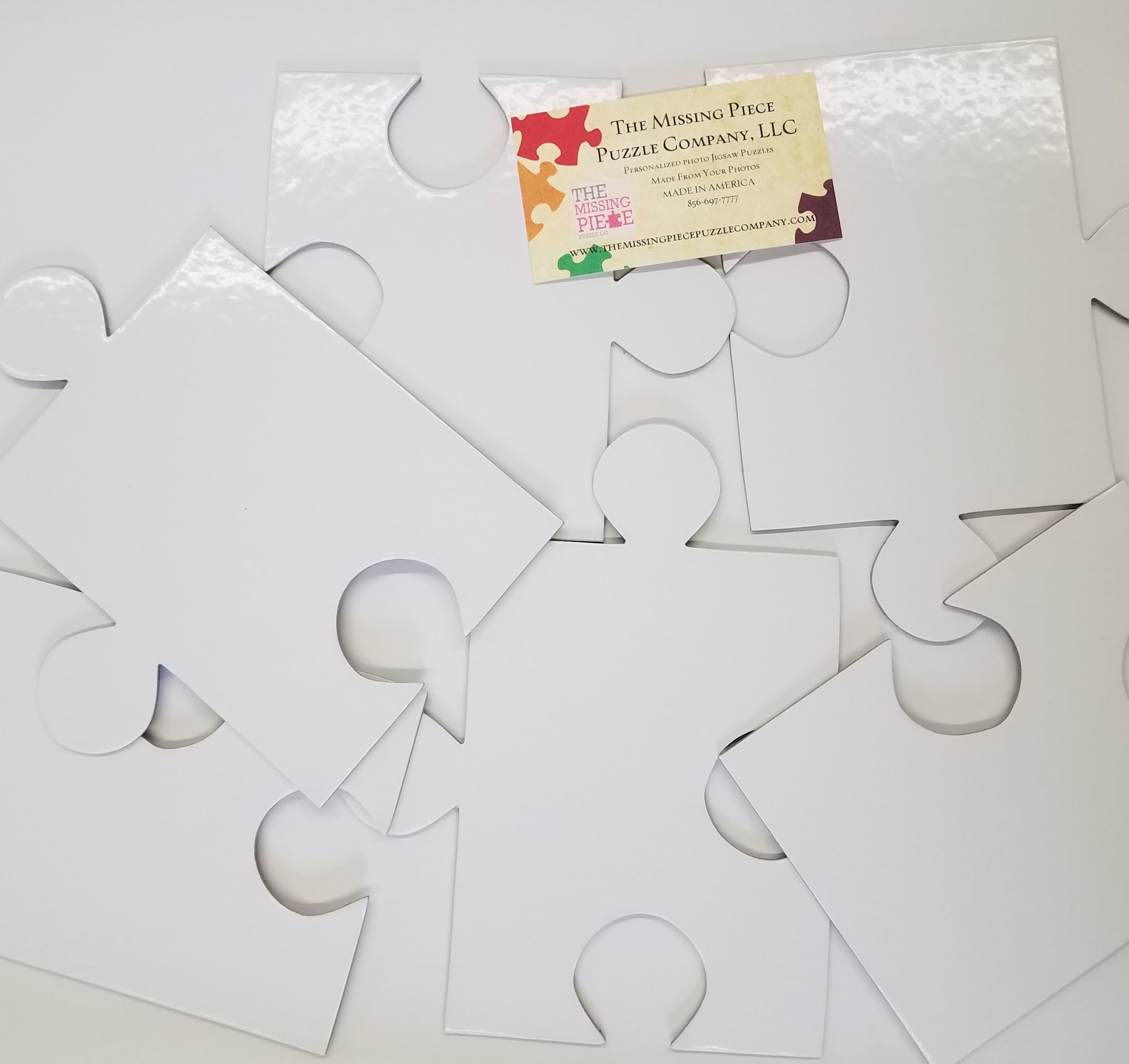 White Puzzle With 15 Extra Large Puzzle Pieces The Missing Piece Puzzle Company