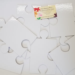 White Puzzle With 15 Extra Large Puzzle Pieces The Missing Piece Puzzle Company