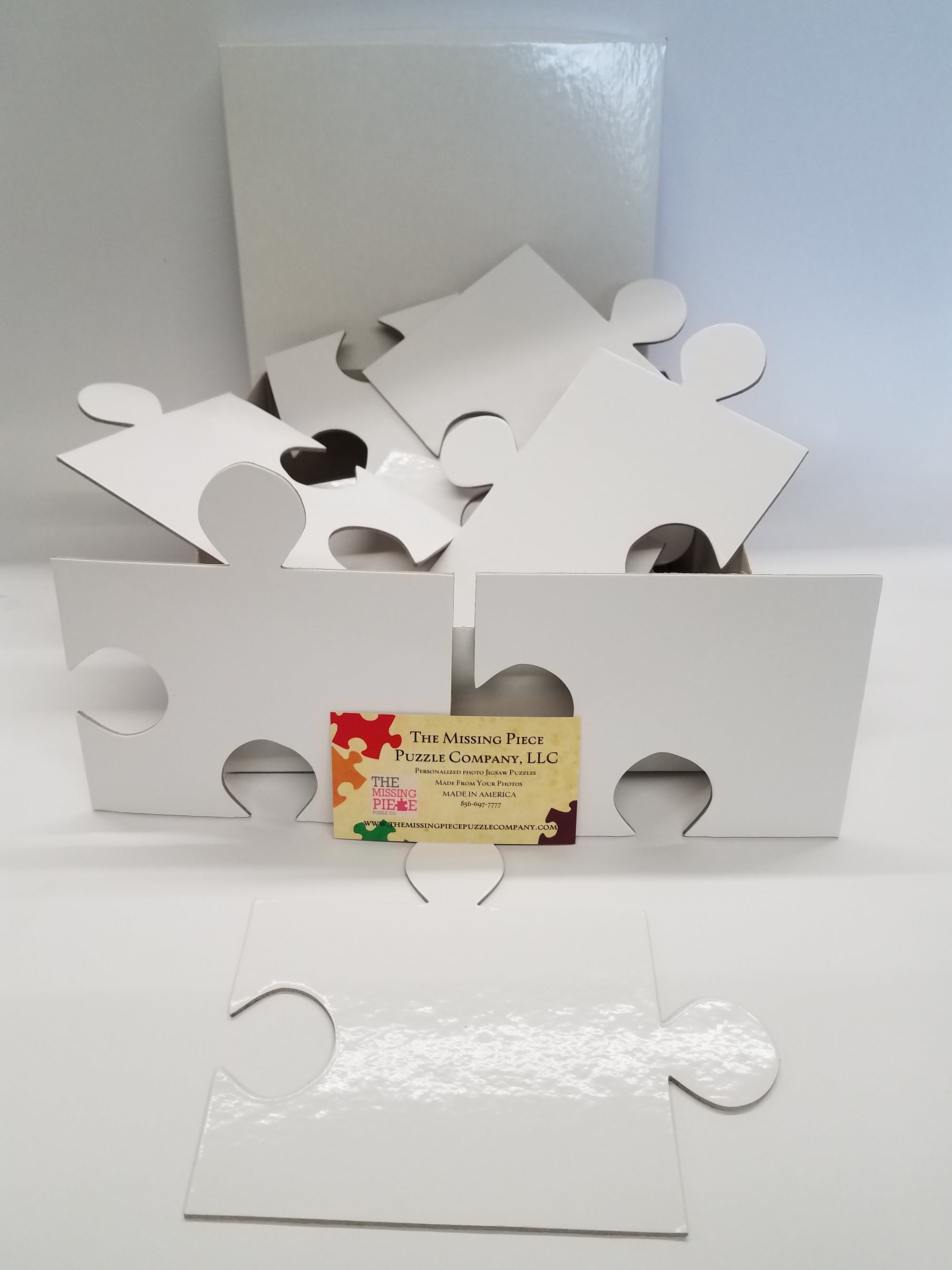 White Puzzle With 15 Extra Large Puzzle Pieces The Missing Piece Puzzle Company