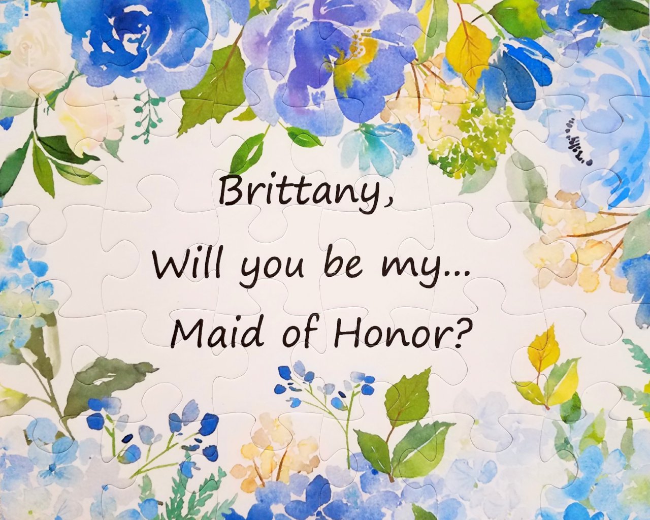 Unique Large puzzle asking your girls to be in your wedding. The Missing Piece Puzzle Company