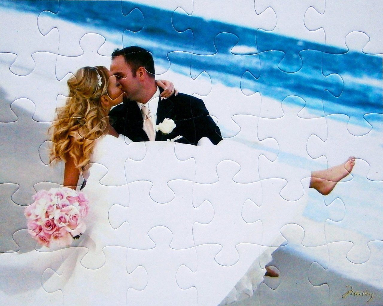 Cheap Custom Puzzle Gift with 30 Pieces!  8 x 10 in Puzzle The Missing Piece Puzzle Company