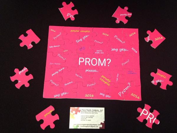 Prom Proposal - Promposal with a puzzle - FB The Missing Piece Puzzle Company