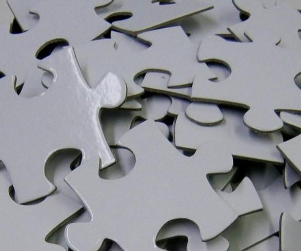 LARGE Puzzle Guest Book with 150 or 200 Blank Puzzle Pieces.  Extra Large Blank White Puzzle Pieces. The Missing Piece Puzzle Company