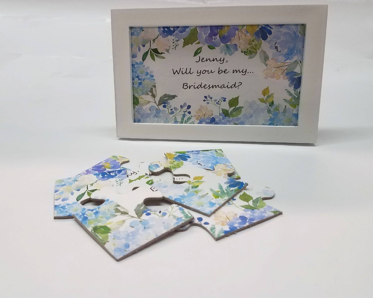 Will you be in my Wedding with choice of Optional Frame. Ask your attendants. The Missing Piece Puzzle Company