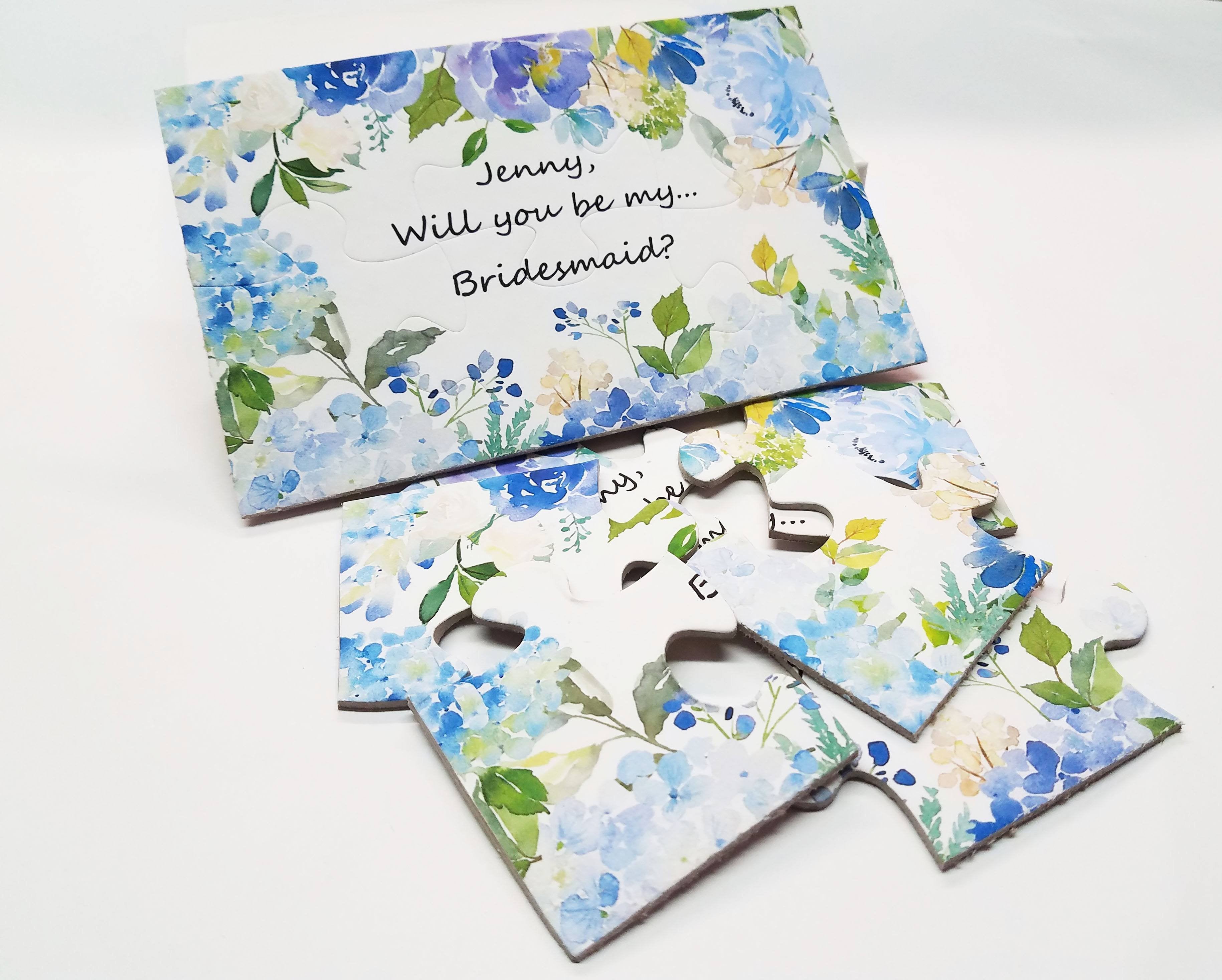 Personalized Will you be in my Wedding.  Ask your  Junior Bridesmaid?  Maid of Honor? The Missing Piece Puzzle Company