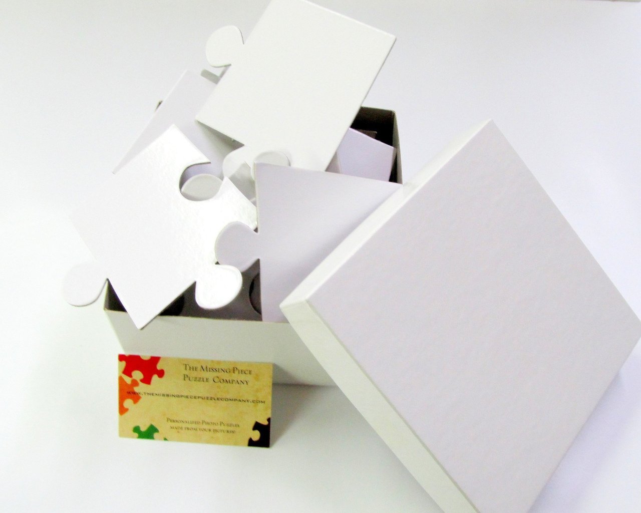 White Wedding Guest Book Puzzle with 30 Extra Large Puzzle Pieces The Missing Piece Puzzle Company