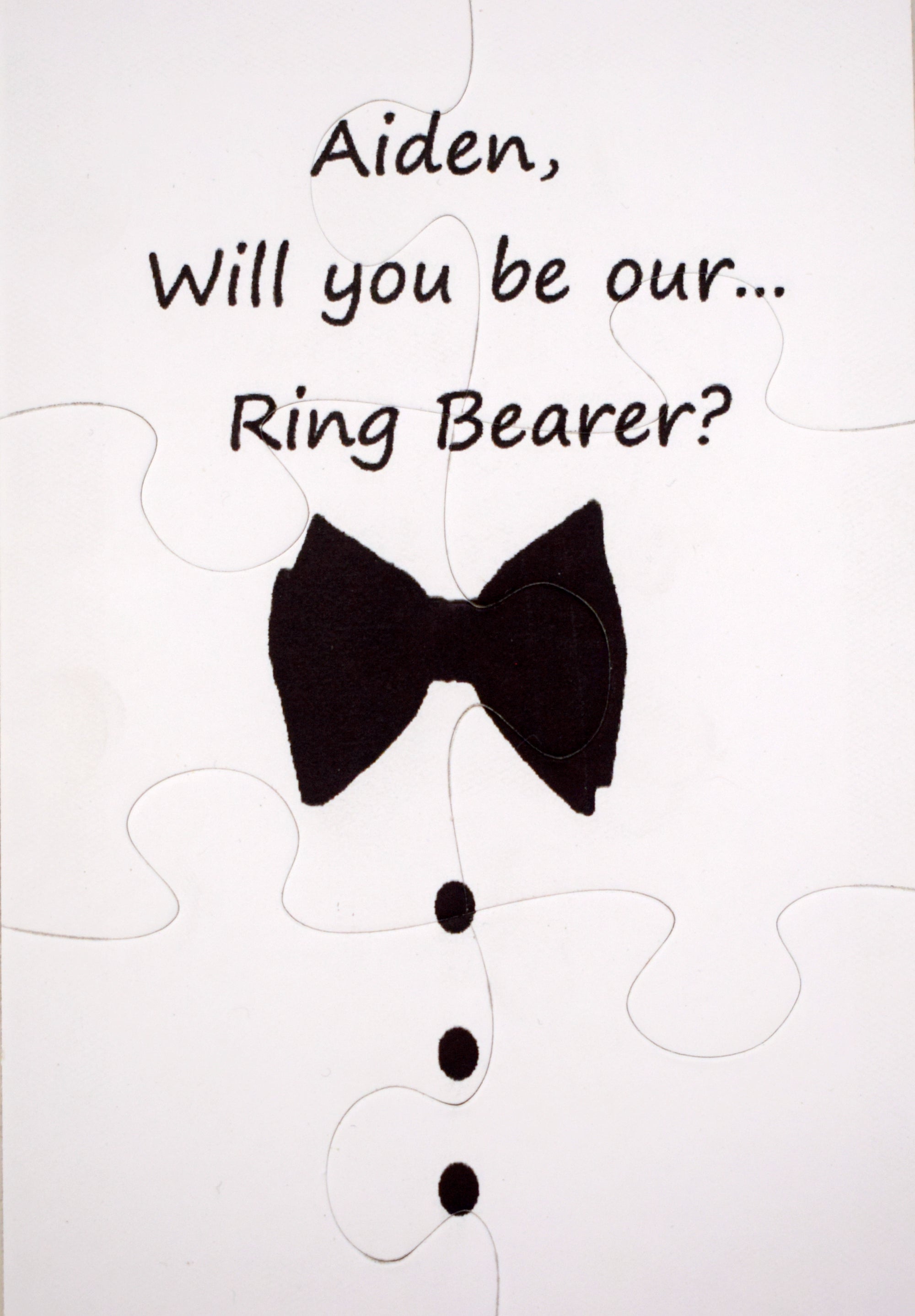 Ask your Ring Bearer Puzzle. Will you be Ring Bearer Jigsaw Puzzle The Missing Piece Puzzle Company