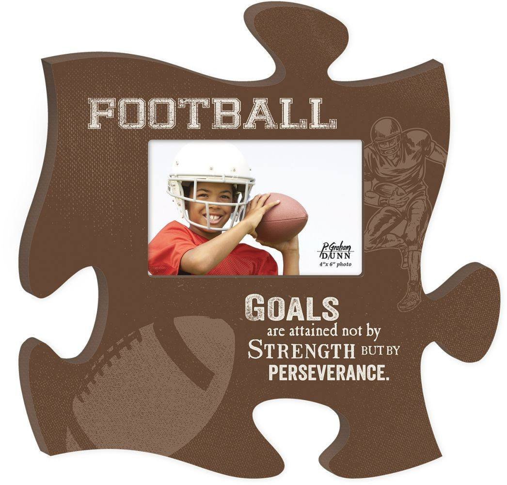 Wooden Puzzle Piece Wall Hanging - Sports Series Options Football, Basketball, Soccer, Hunting The Missing Piece Puzzle Company