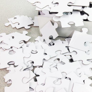 Blank White Puzzle for practice speed puzzling The Missing Piece Puzzle Company