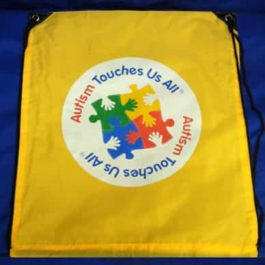 Autism Touches Us All Drawstring Backpack The Missing Piece Puzzle Company