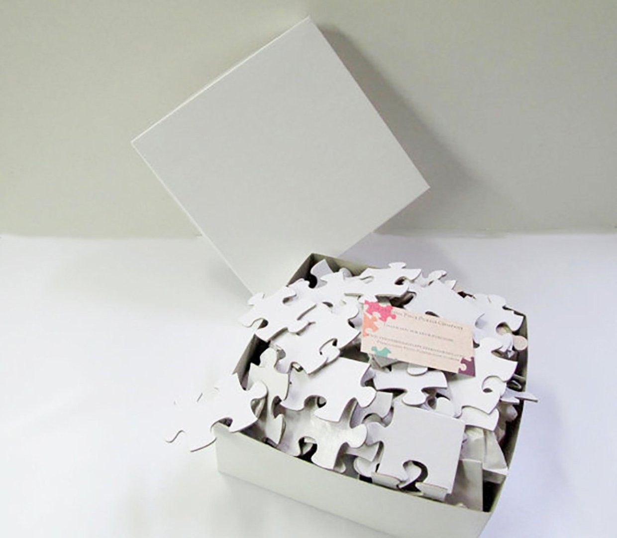 LARGE Puzzle Guest Book with 150 or 200 Blank Puzzle Pieces.  Extra Large Blank White Puzzle Pieces. The Missing Piece Puzzle Company