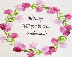 Large Bridesmaid Proposal Keepsake Puzzle - Customized Bridesmaid Proposal The Missing Piece Puzzle Company