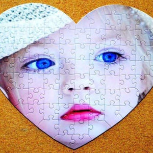 Heart Shaped Custom Puzzle for Date Nite fun. FB The Missing Piece Puzzle Company