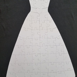 Wedding Dress Puzzle for Unique Alternative Guest Book Idea The Missing Piece Puzzle Company