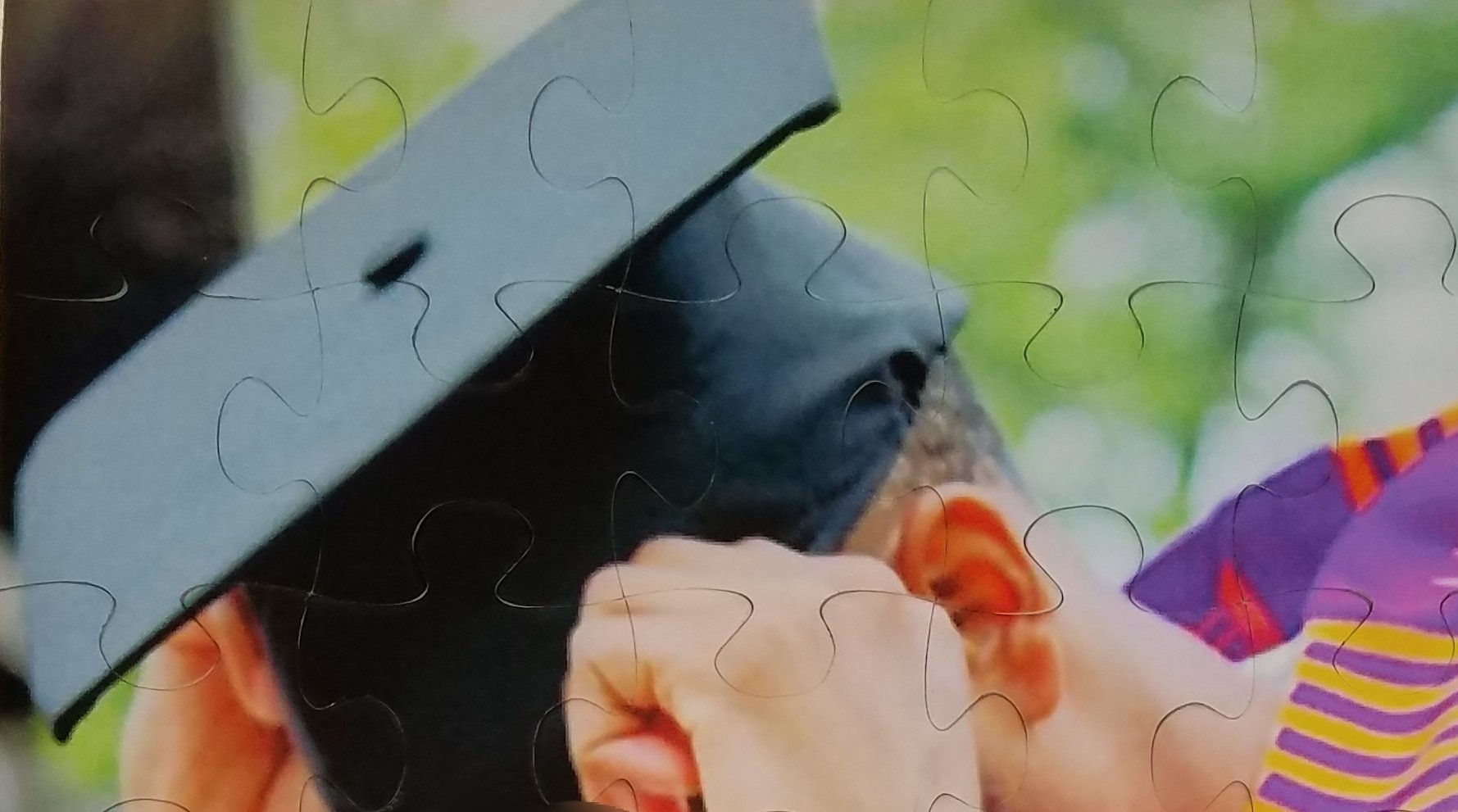 Graduation Fundraising Puzzle.  College Fundraiser The Missing Piece Puzzle Company