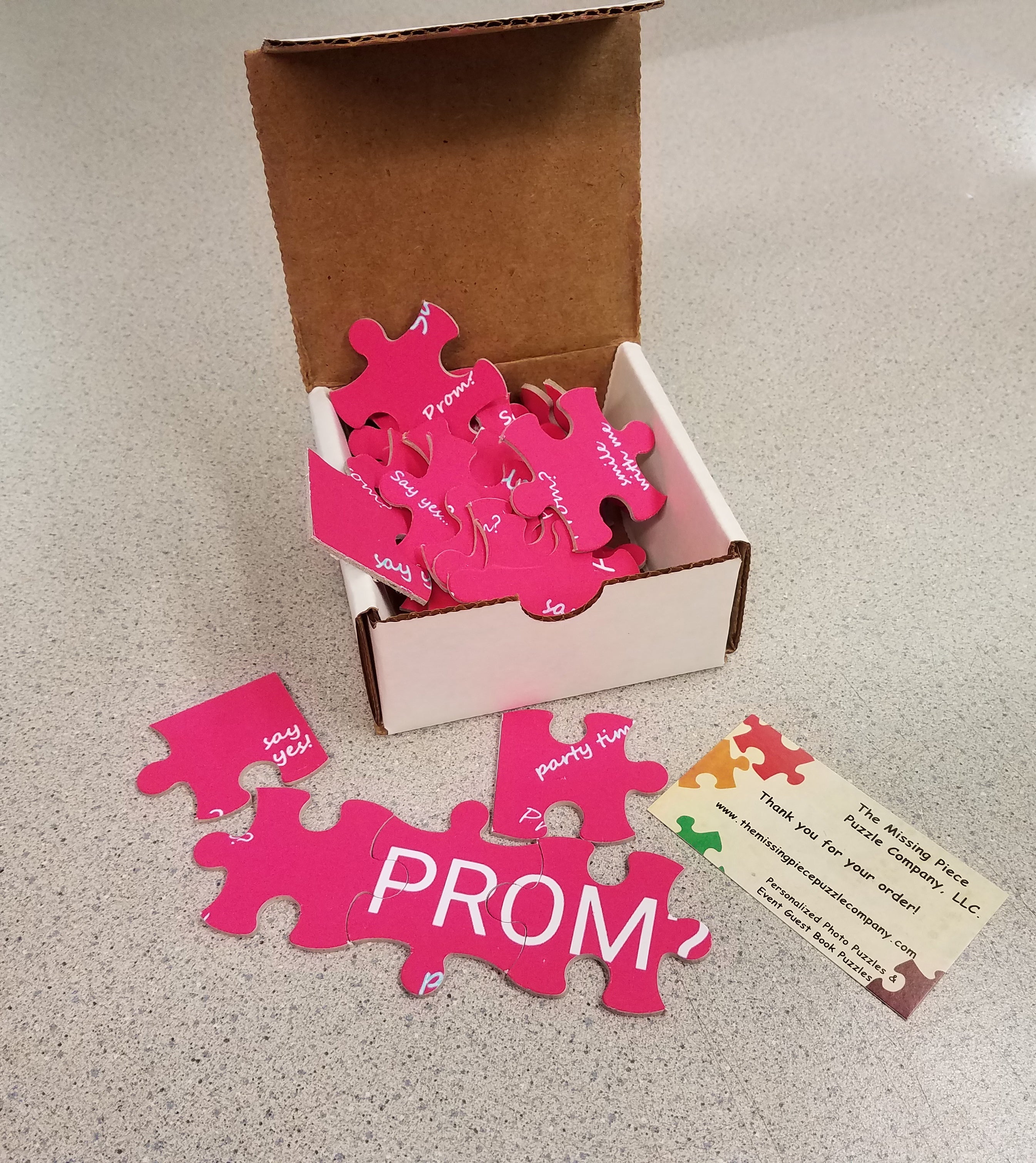 Prom Proposal - PROMPOSAL Ask her or him to the Prom with a puzzle. Unique, Fun, and Affordable. The Missing Piece Puzzle Company