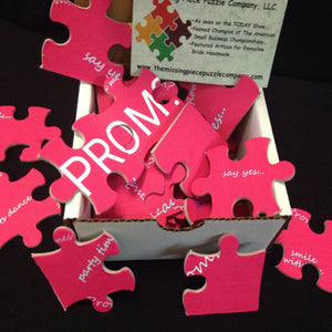 Unique PROMPOSAL.  Prom Proposal Puzzle.  Ask Her or Him to the Prom with a puzzle. The Missing Piece Puzzle Company