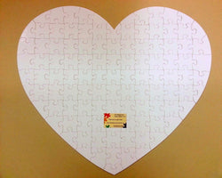 Very Large Heart Shaped Guest Book Puzzle with 76 XL White Puzzle Pieces The Missing Piece Puzzle Company