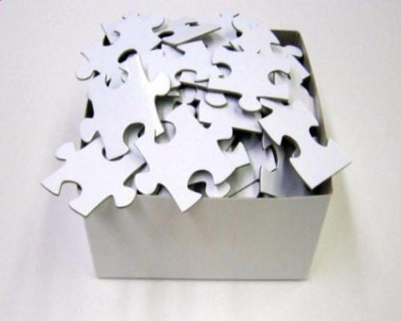 White Puzzle Guest Book For Large Wedding - The Missing Piece Puzzle Company