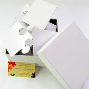 White Puzzle Pieces For Wedding Guest Book Puzzle with 30 XL Pieces The Missing Piece Puzzle Company
