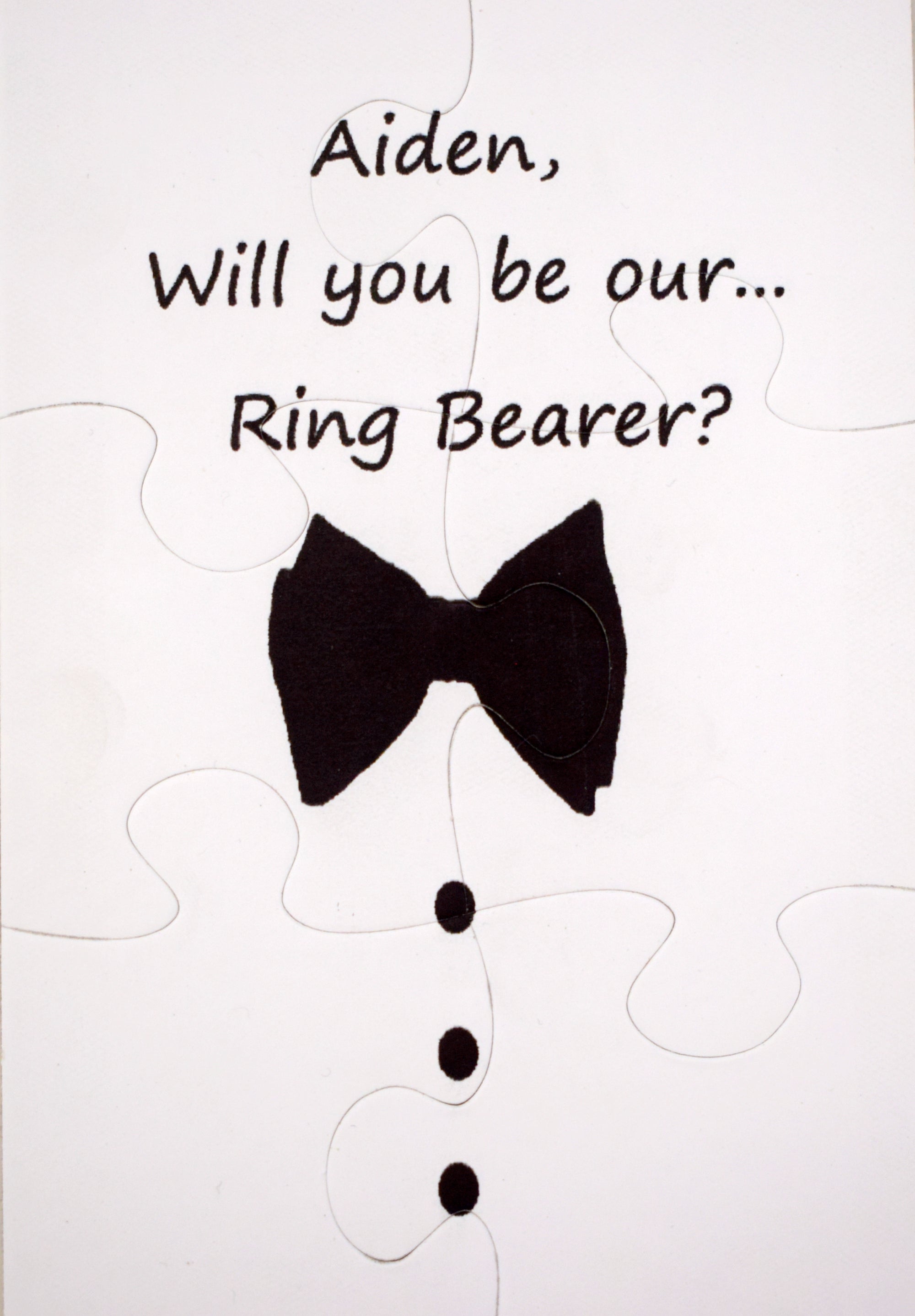 Ask your Ring Bearer Puzzle.  Will you be Ring Bearer Jigsaw Puzzle The Missing Piece Puzzle Company