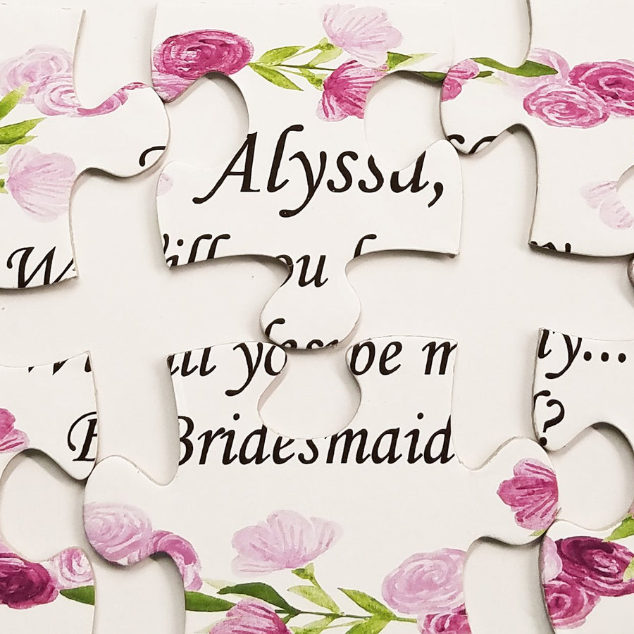 Will You Be My Bridesmaid Jigsaw Puzzle Ask Flower Girl Bridesmaid