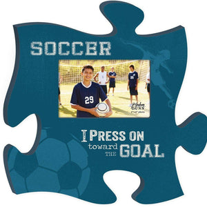 Wooden Puzzle Piece Wall Hanging - Sports Series Options Football, Basketball, Soccer, Hunting The Missing Piece Puzzle Company
